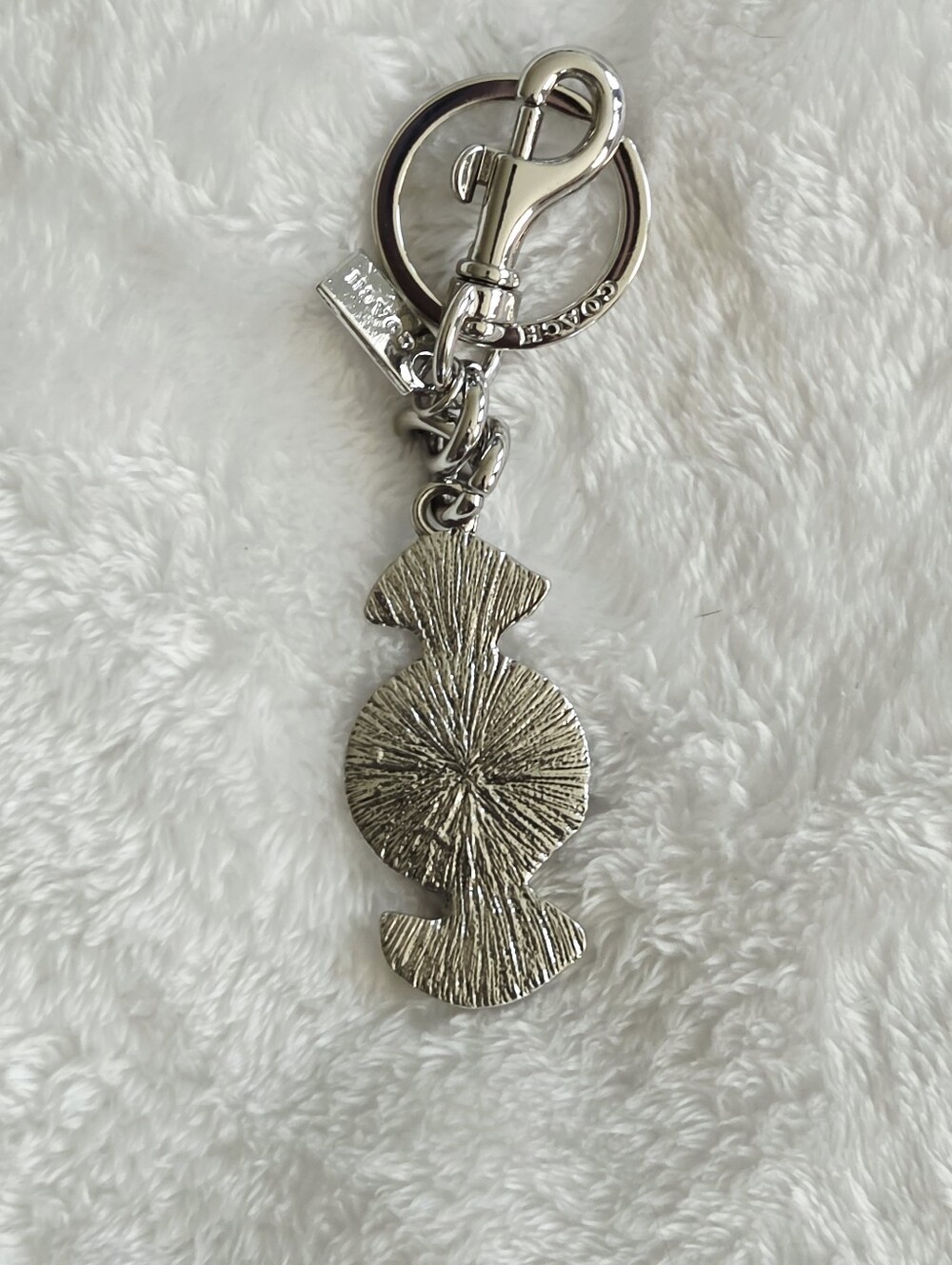 C Logo Silver Candy Keychain - Multicolor Rhinestones Bag Charm - Picture 3 of 5